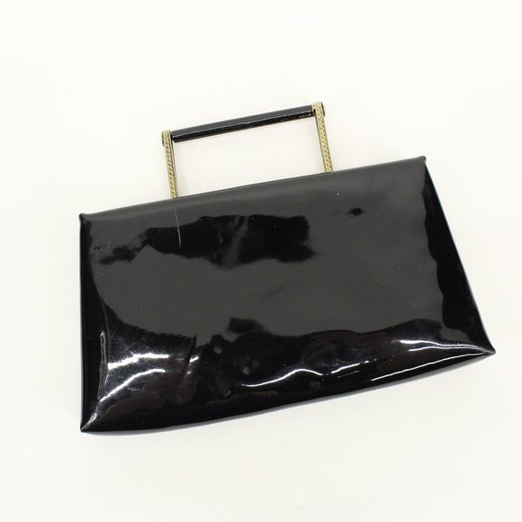 patent leather clutch purse